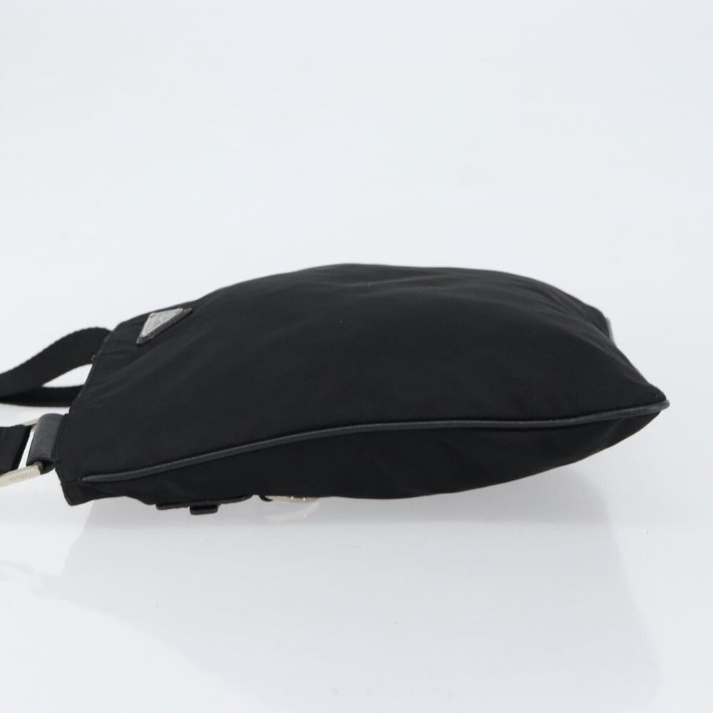 Authentic PRADA Shoulder Bag Nylon Black Gold - Picture 11 of 16